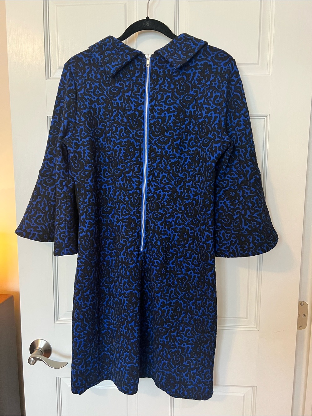 Tyler Boe Black and Blue Patterned Dress Size M - Picture 2 of 5